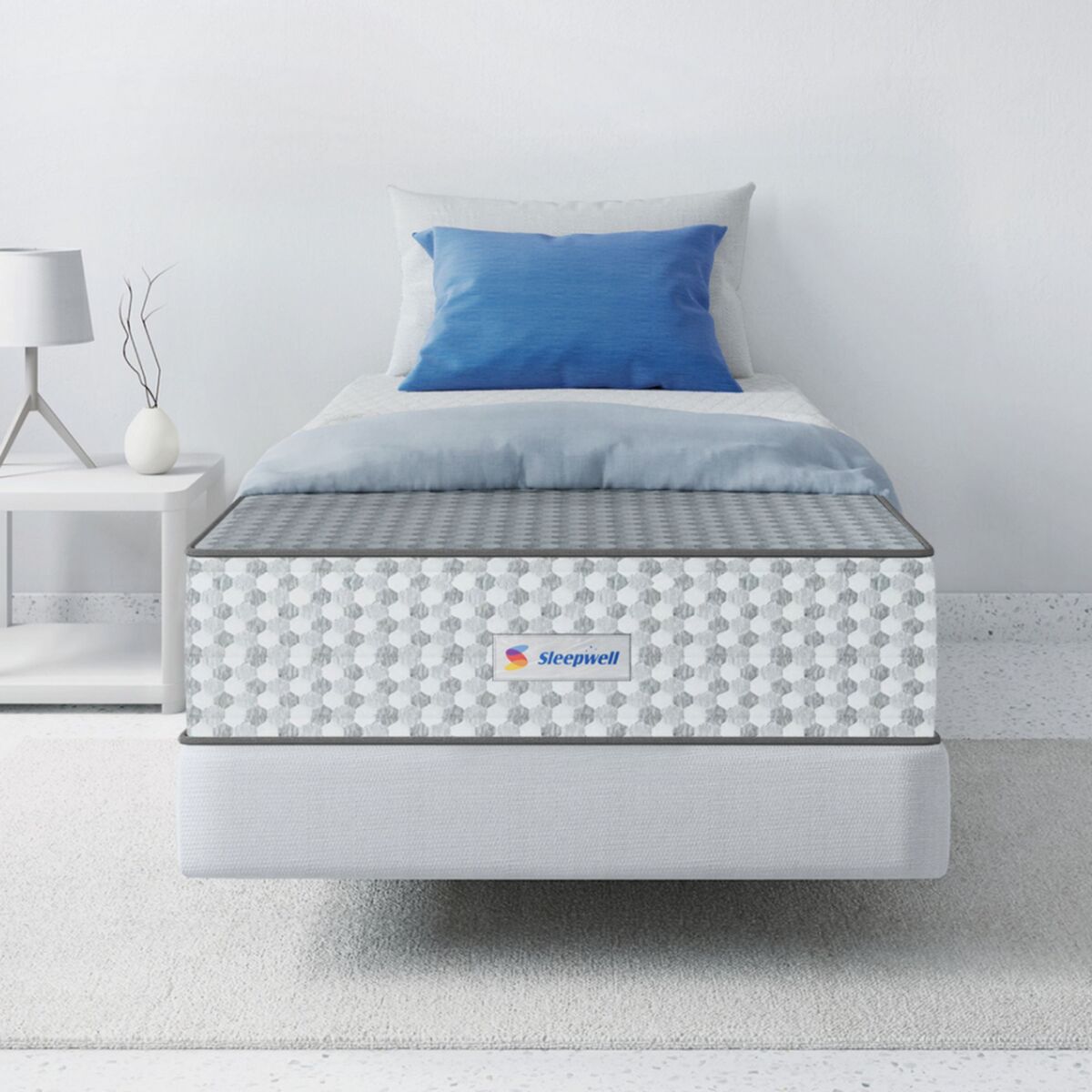 Sleepwell Dual Pro Profiled Foam , 100 Night Trial , Reversible , Gentle And Firm Triple Layered Anti Sag Foam Mattress , Queen Bed Size (200L x 160W x 25H cm)