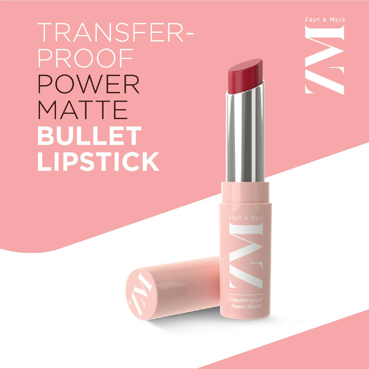 Zayn & Myza Transfer-Proof Power Intense Creamy Matte Color Bullet Lipstick, 3.2 g, Tangerine Orange