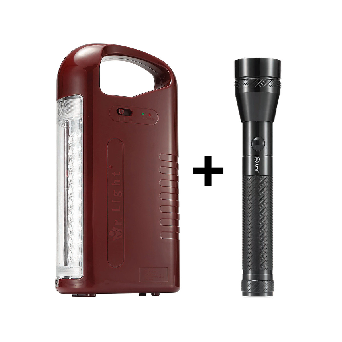 Mr.Light Rechargeable Flashlight + Emergency Light Combo, Assorted, MR 84