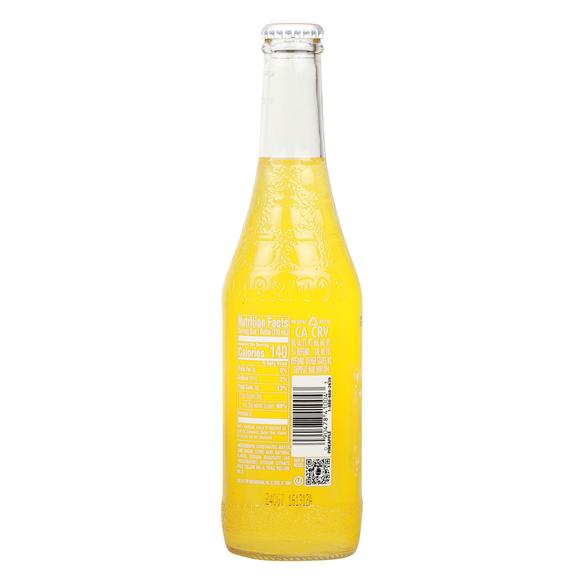 Jarritos Pineapple Natural Flavor Soda 370 ml