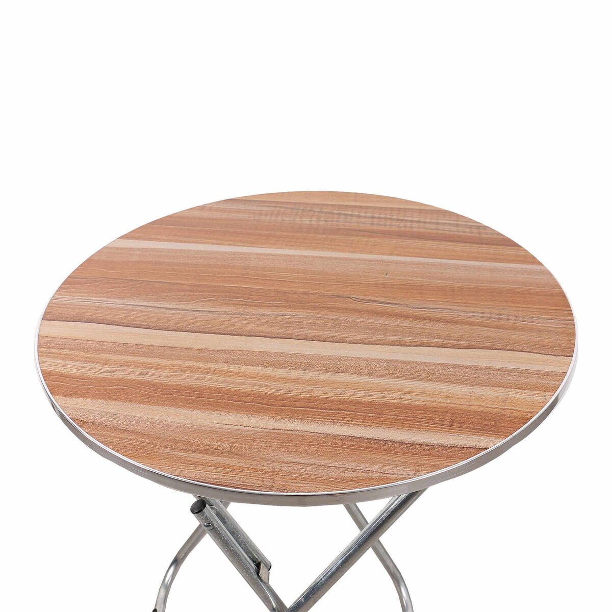 GTT Wooden Round Folding Table with Metalic Stand, WT5245