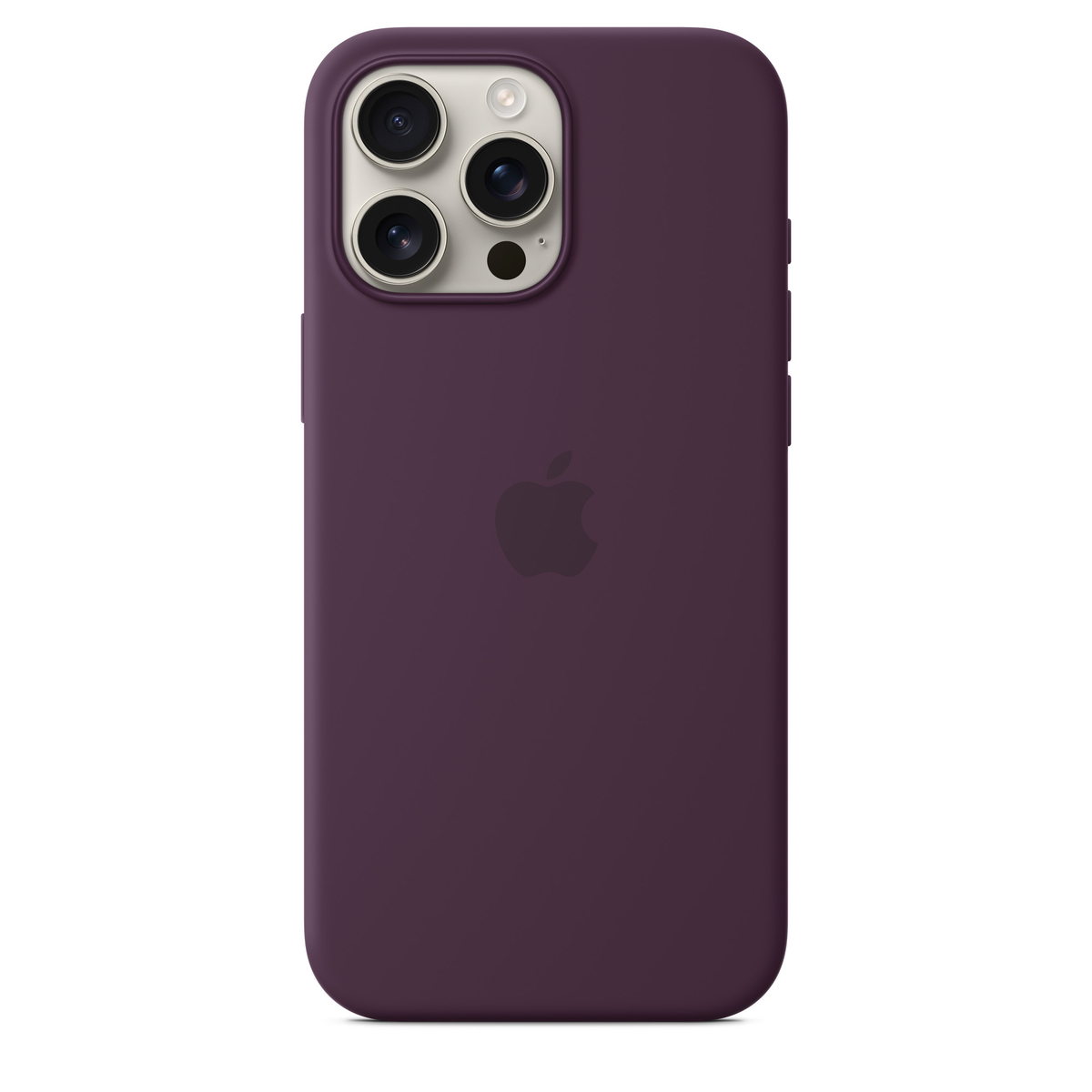 Apple iPhone 16 Pro Max Silicone Case with MagSafe, Plum, MYYW3ZM/A