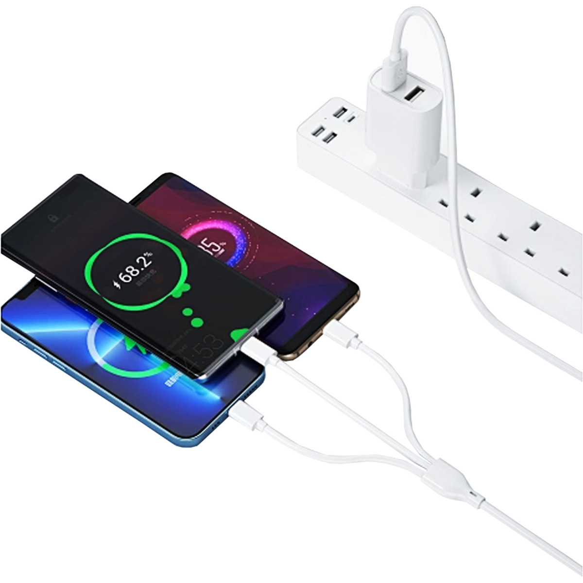 Wiwu Fast Charger + 3 In 1 Cables Wi-U003