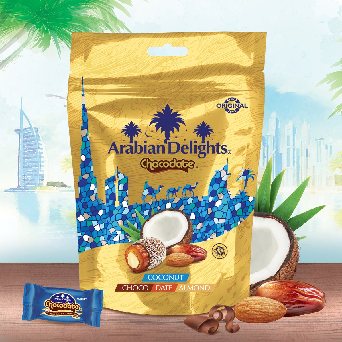 Arabian Delights Chocodate with Almond Coconut 90 g