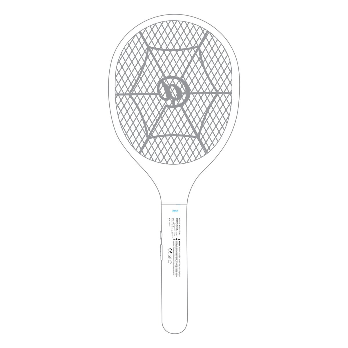 Ikon Rechargeble Fly Swatter, 3-Layer Mesh, IK-CF118