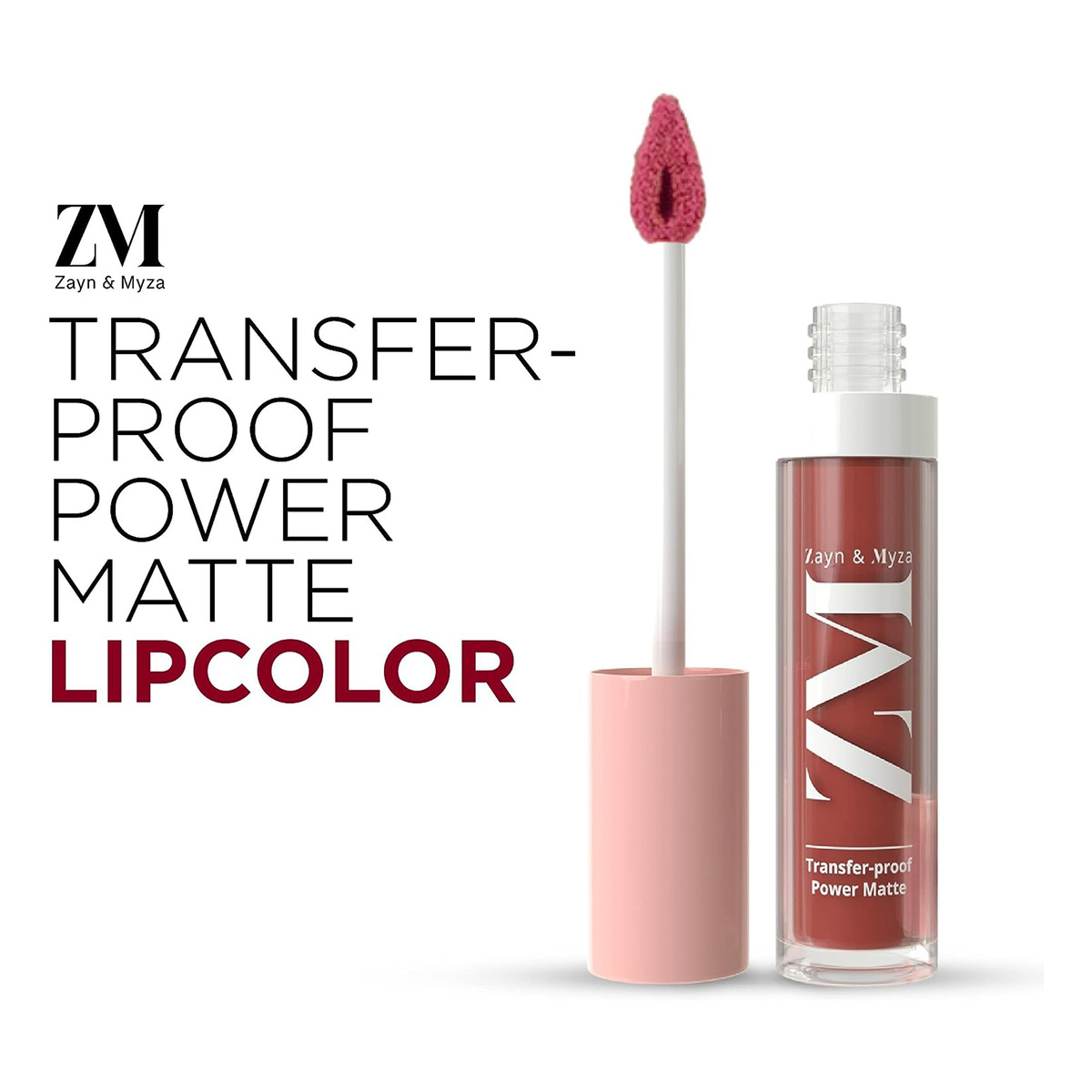 Zayn & Myza Transfer-Proof Power Matte Finish Lip Color, Blush Nude, 6 ml