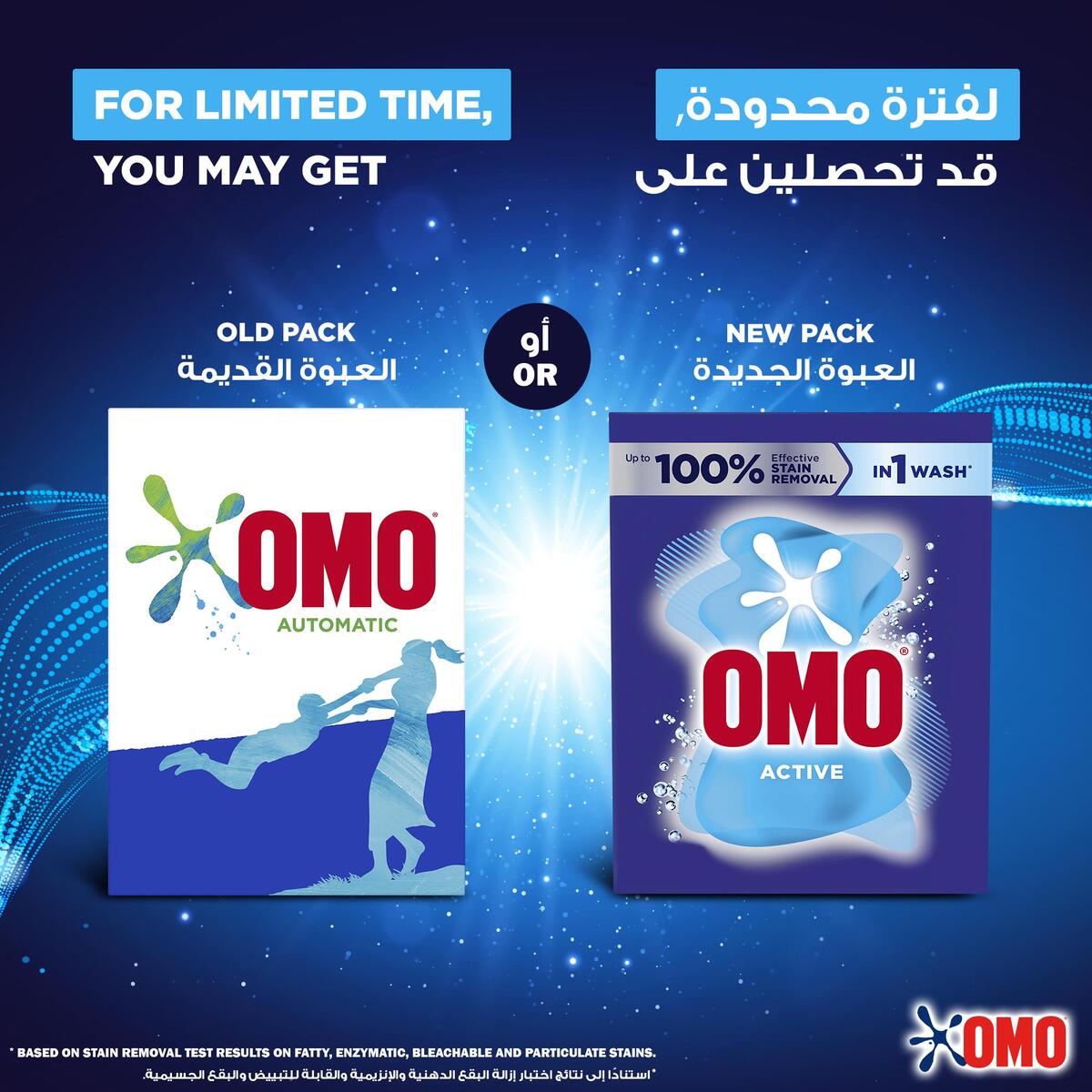 Omo Semi-Automatic Powder Laundry Detergent For Sensitive Skin Value Pack 100 g