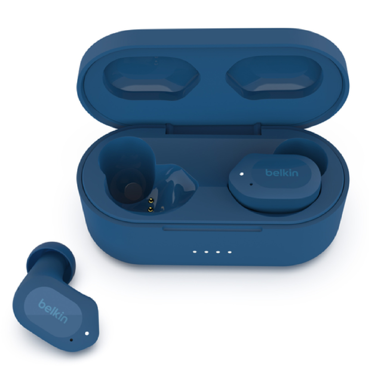 Belkin SOUNDFORM (TWS-C005)True Wireless Earbuds (Bluetooth Headphones with Noise Isolation, Touch Controls, 24 Hours Playtime, Sweatproof) Wireless Headphones, Bluetooth Earbuds,Blue