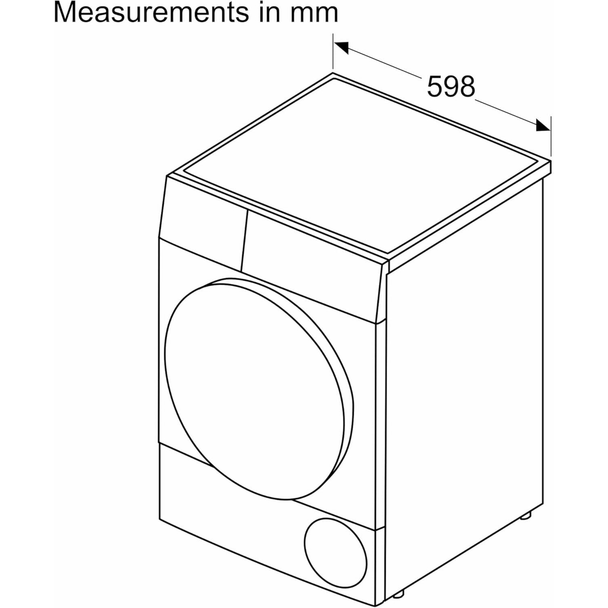 Bosch Series 8 Front Load Heat Pump Tumble Dryer, 9 kg, Silver Inox, WQB245BXGC