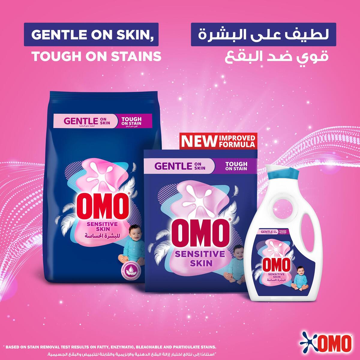 Omo Laundry Liquid Detergent For Sensitive Skin Value Pack 4.1 Litres