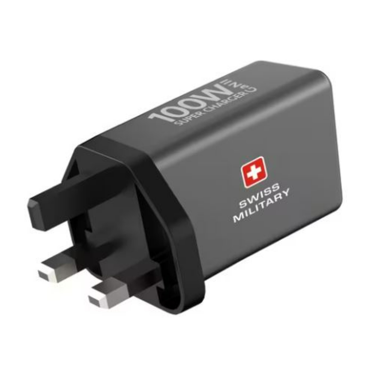 Swiss Military 100 W GaNII USB-C Power Adapter, Grey