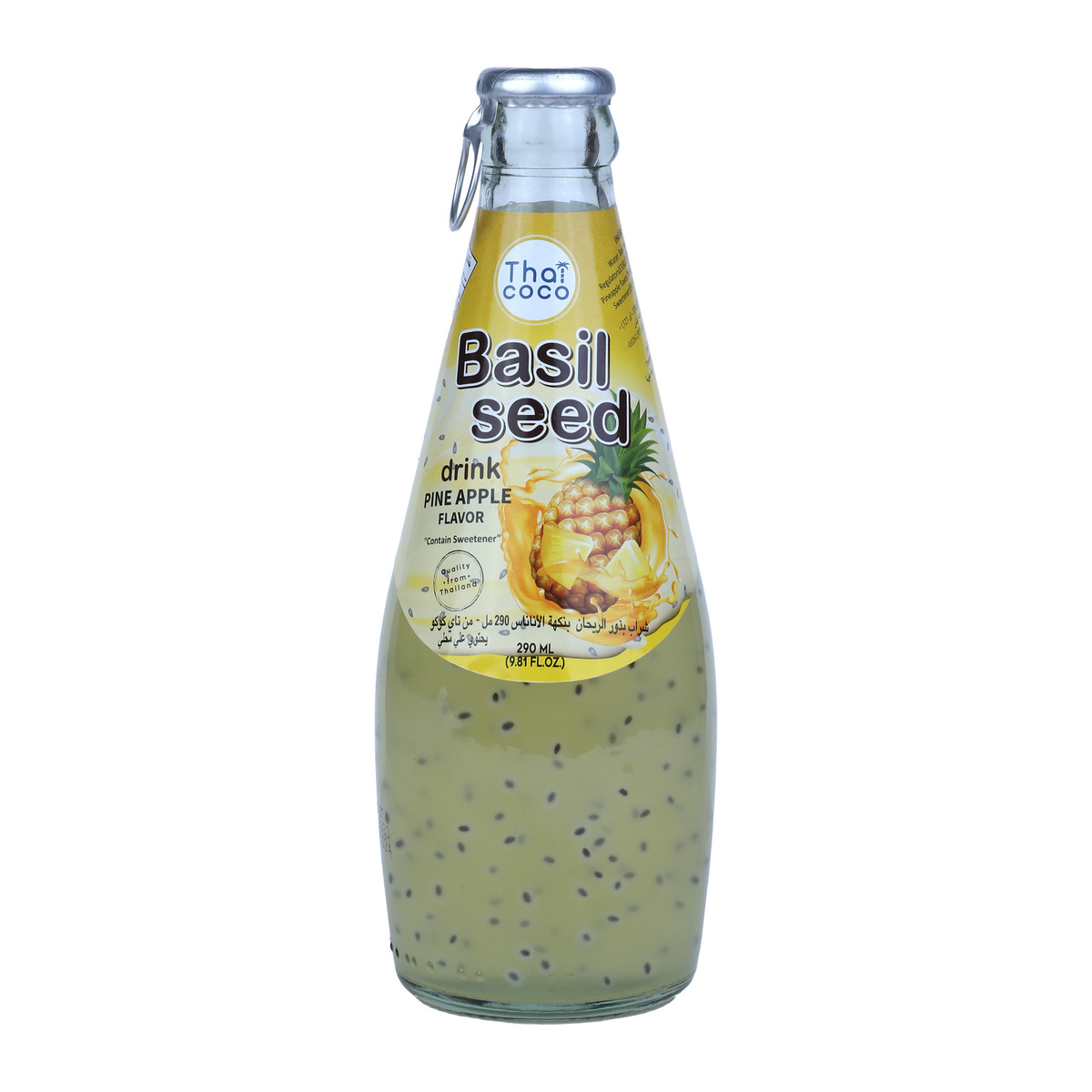 Thai Coco Basil Seed Drink Pineapple Flavor 290 ml