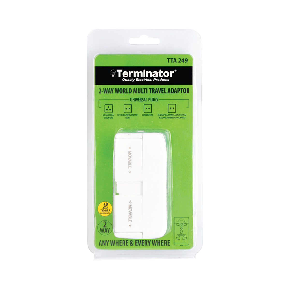 Terminator Travel Adaptor TTA 249 + Socket