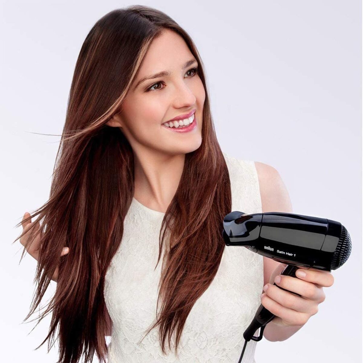 Braun Satin Hair 1 Hd130 Style&amp;go Travel Dryer, Black Online at Best | Hair | Lulu