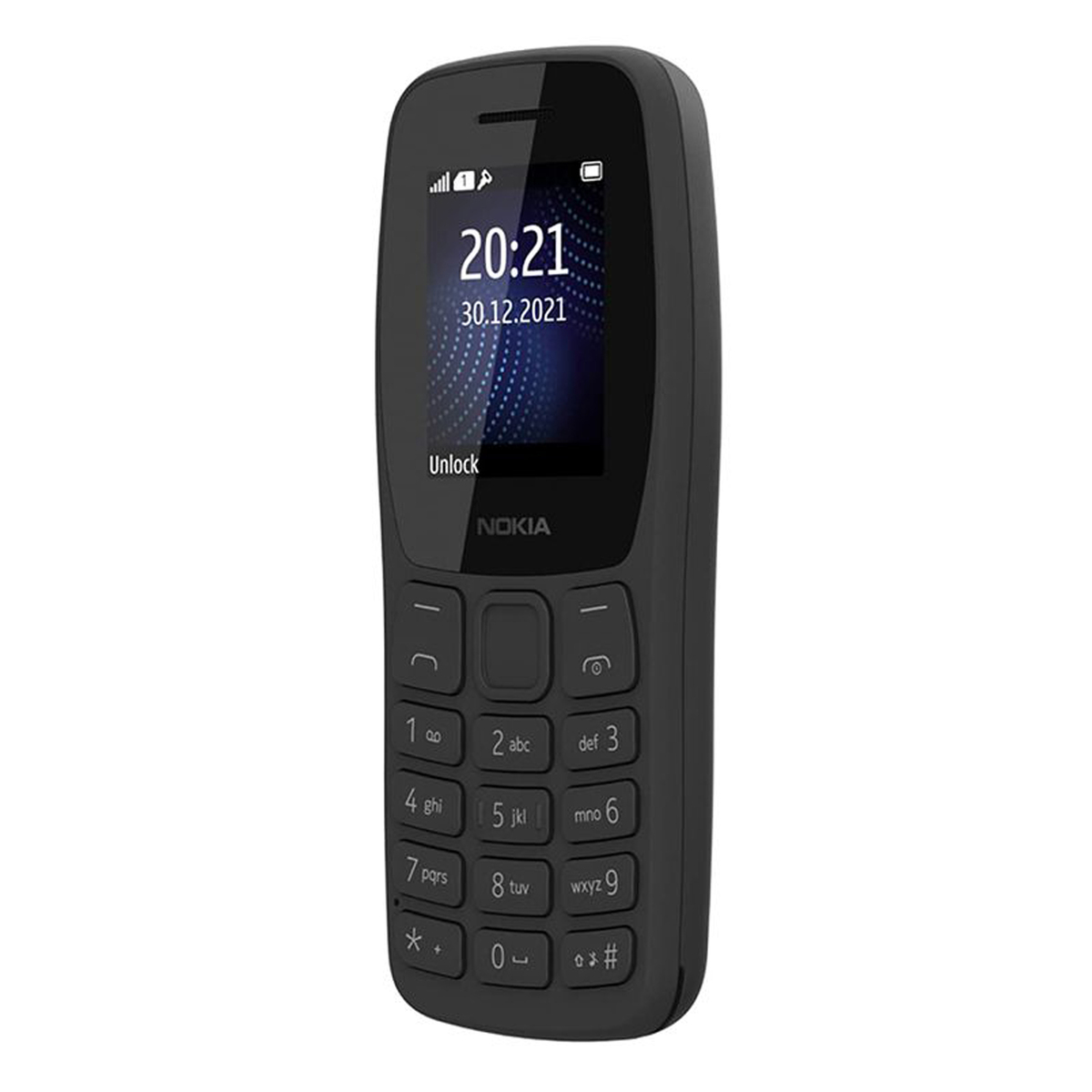 Nokia 105 TA-1459 Dual SIM Feature Phone, 4 MB RAM, Charcoal