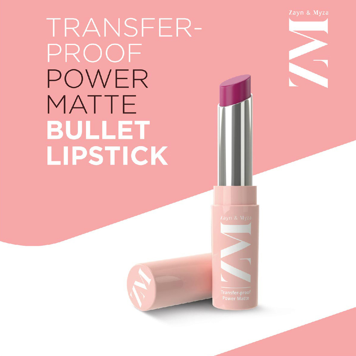 Zayn & Myza Transfer-Proof Power Intense Creamy Matte Color Bullet Lipstick, 3.2 g, Marvelous Mauve