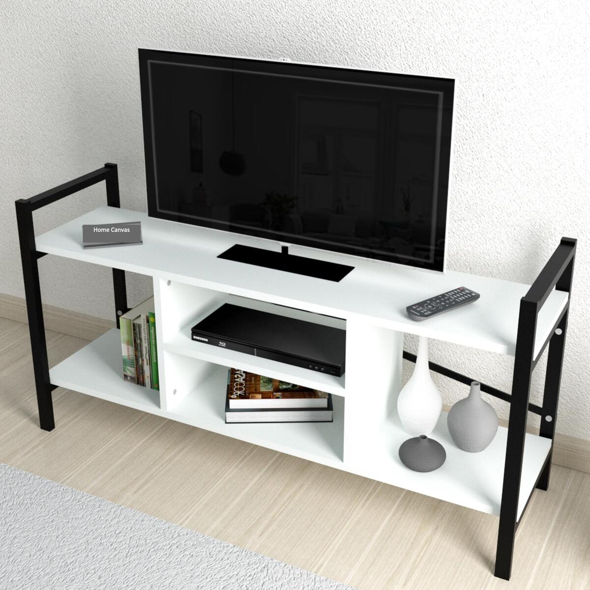 Home Canvas Gila TV Stand 120cm (White) BF00204