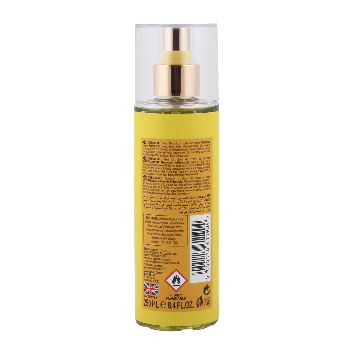 Portfolio Body Mist Women Golden Petals 250 ml