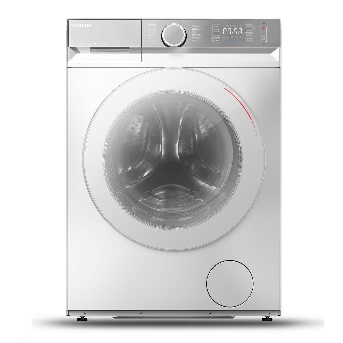 Toshiba Front Load Washer and Dryer, 12/8 kg, 1400 RPM, TWD-BM130GF4B(WS)