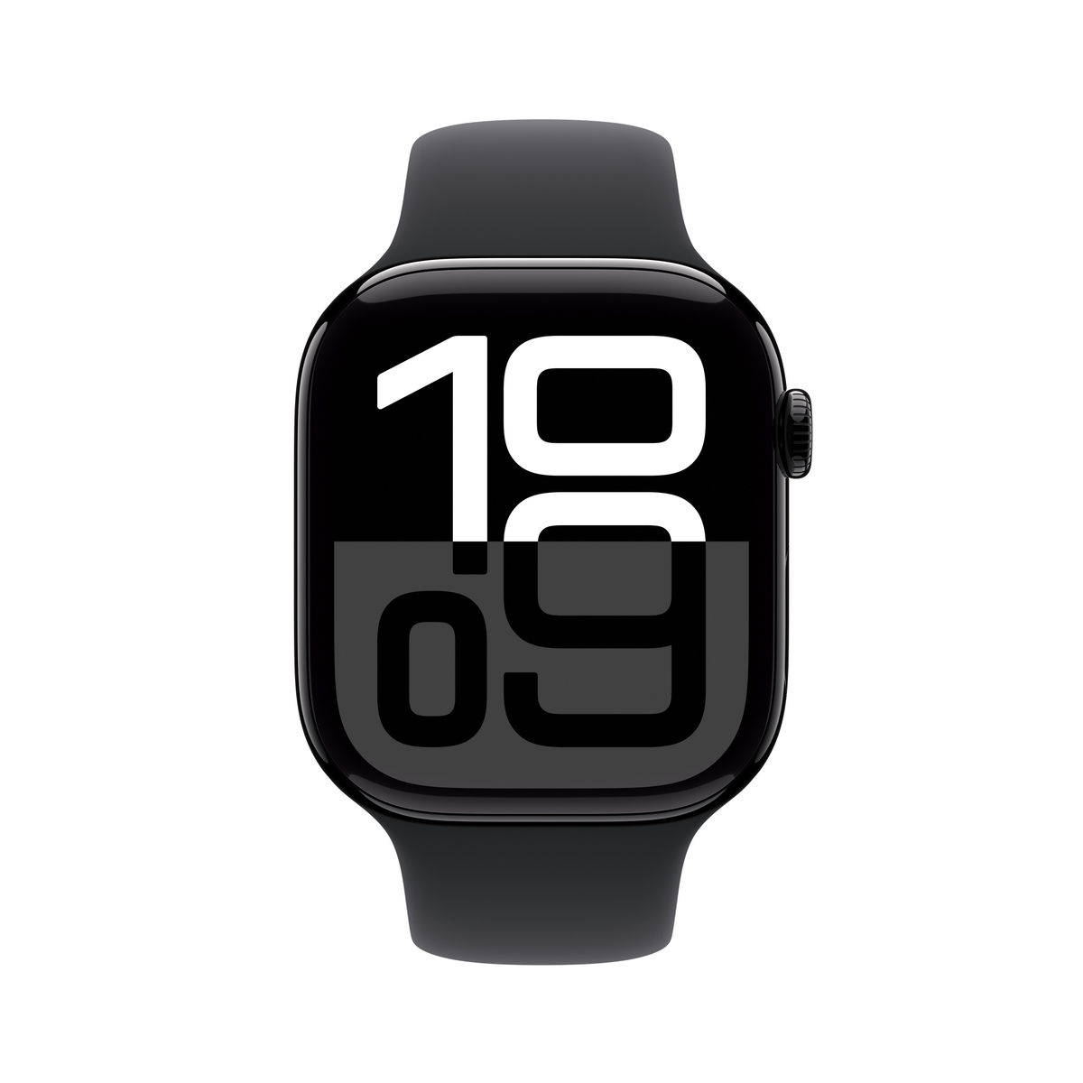 PRE-ORDER Apple Watch Series 10 GPS, 46 mm Jet Black Aluminium Case with Black Sport Band - M/L