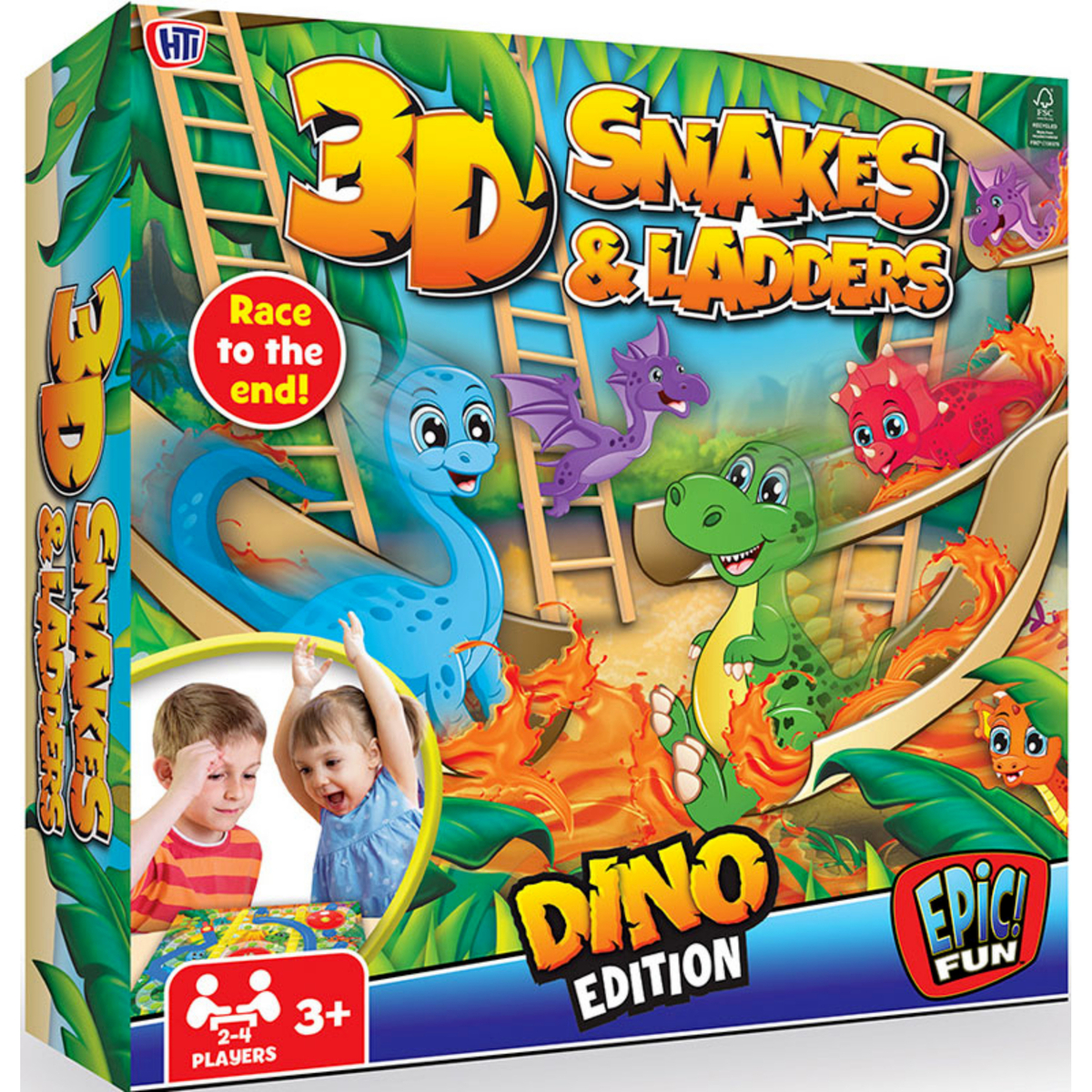 Epic Dino 3D Snakes & Ladders, 137595