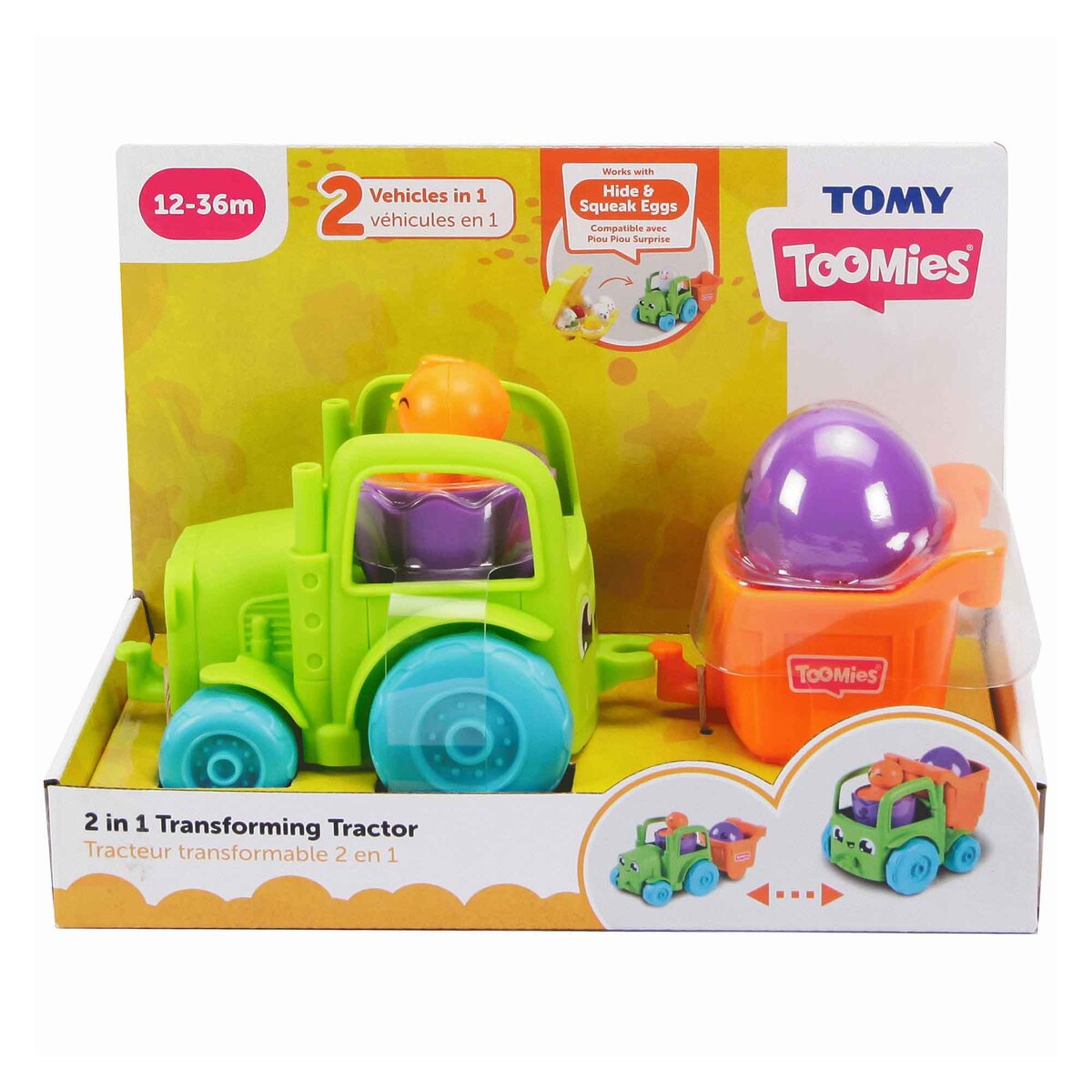 Tomy Toomies 2-in-1 Transforming Tractor, Multicolor, E73219C