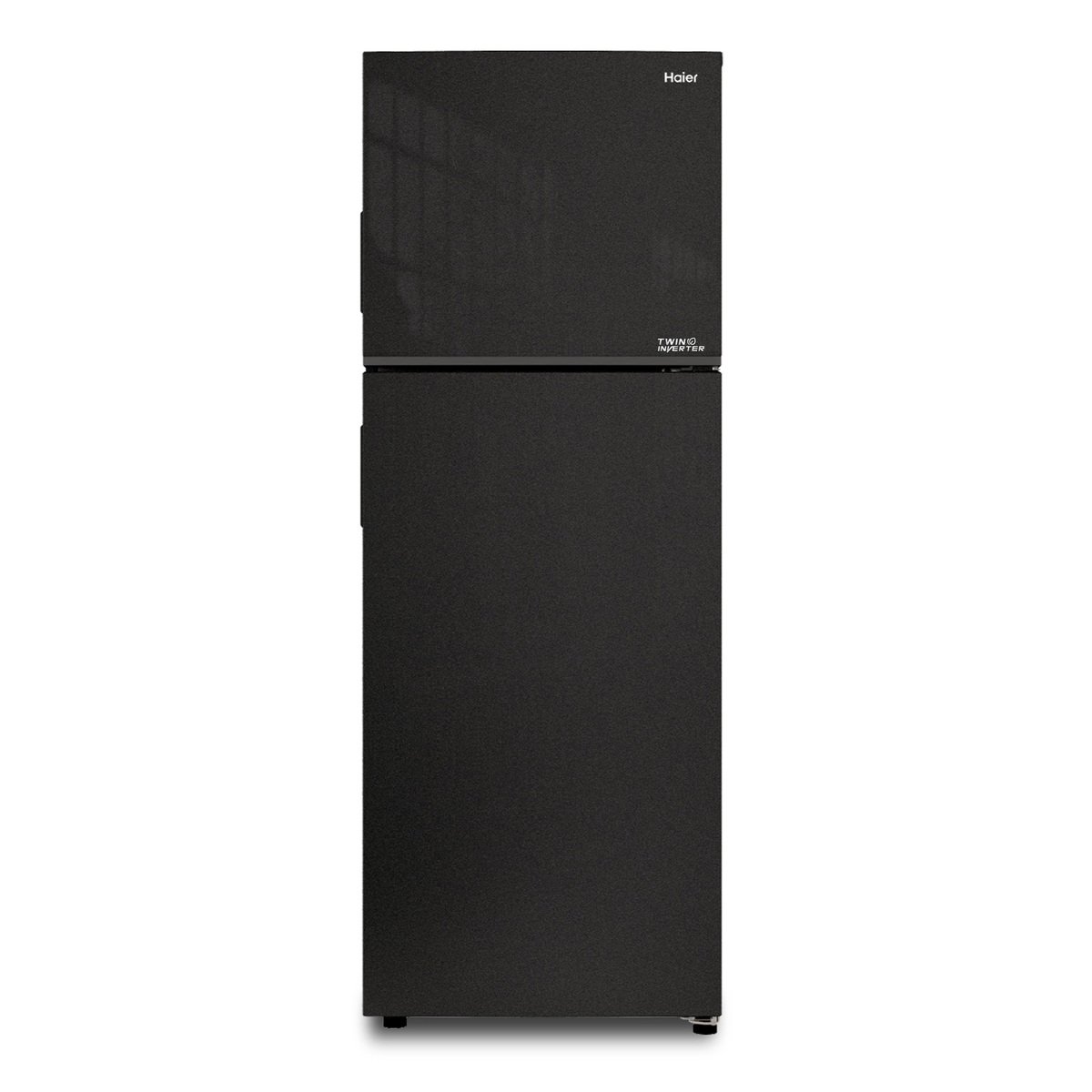 Haier Double Door Refrigerator, 357L Net Capacity, Flash Black, HRF-385BS