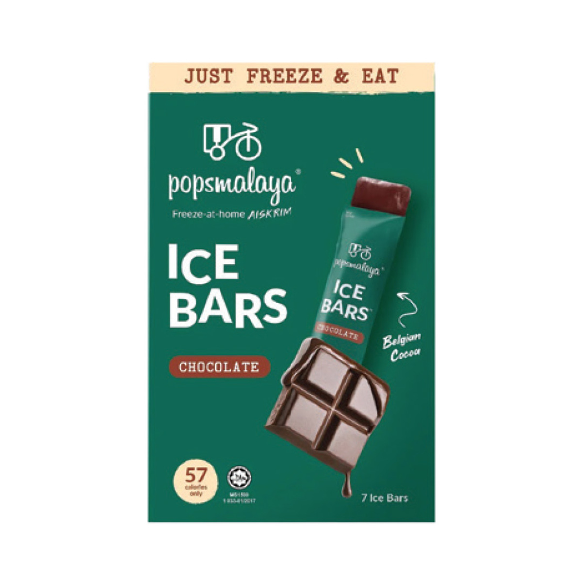 Pops Malaya Ice Bars Chocolate  6 x 45ml