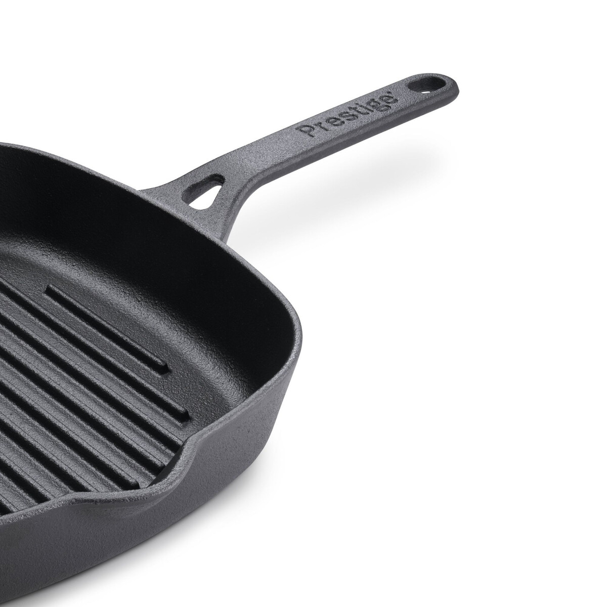 Prestige Pre Seasoned Cast Iron Grill Pan 24 Cm Black PR48886