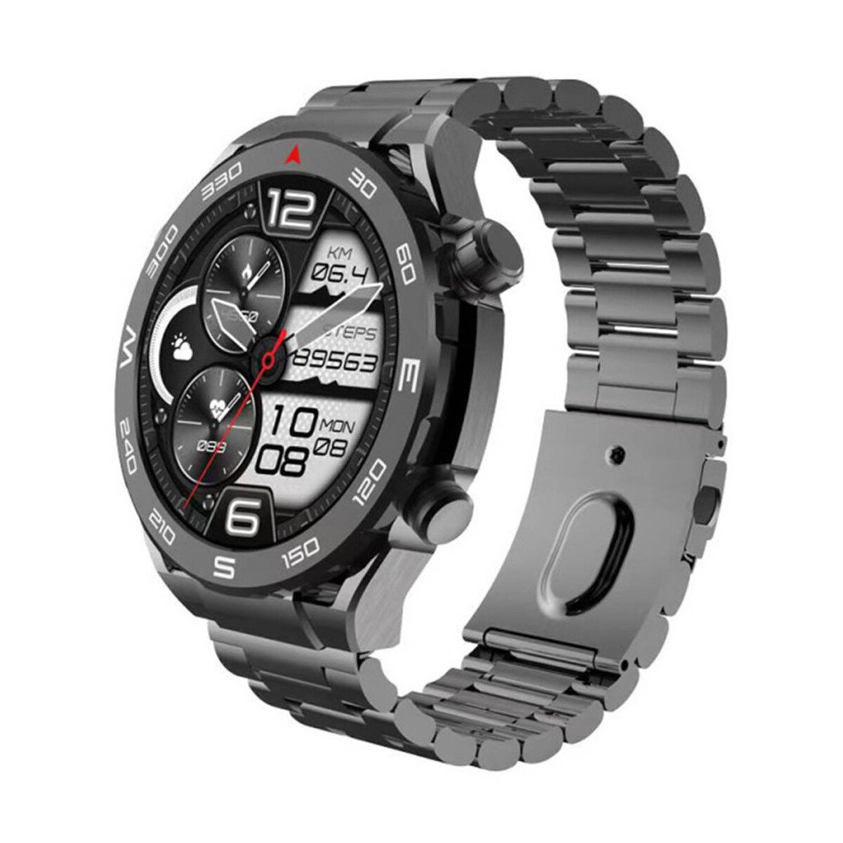 Trands Smart Watch with Steel and Silicone Strap TR-SW40