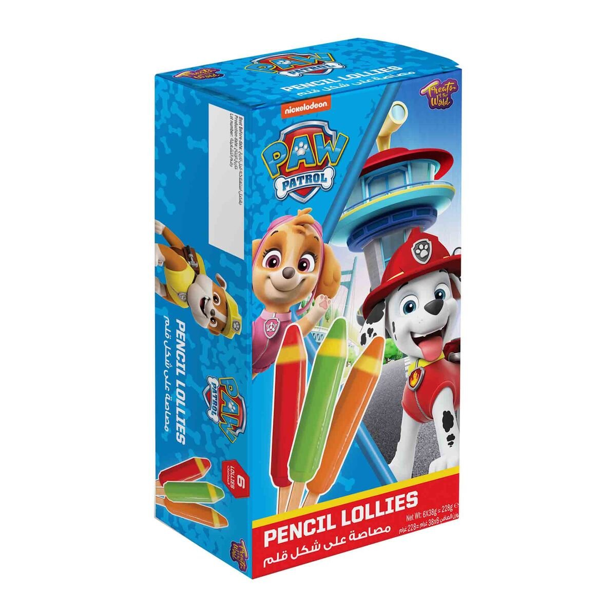 Paw Patrol Pencil Ice Lollies 6 x 38 g