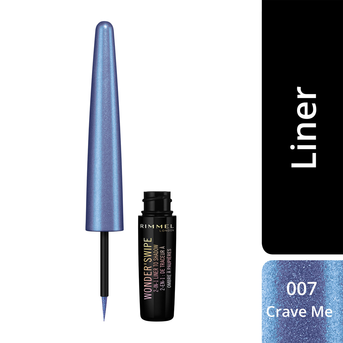 Rimmel London Wonderswipe Eyeshadow to Eyeliner, 07 Crave Me, 1.7 ml