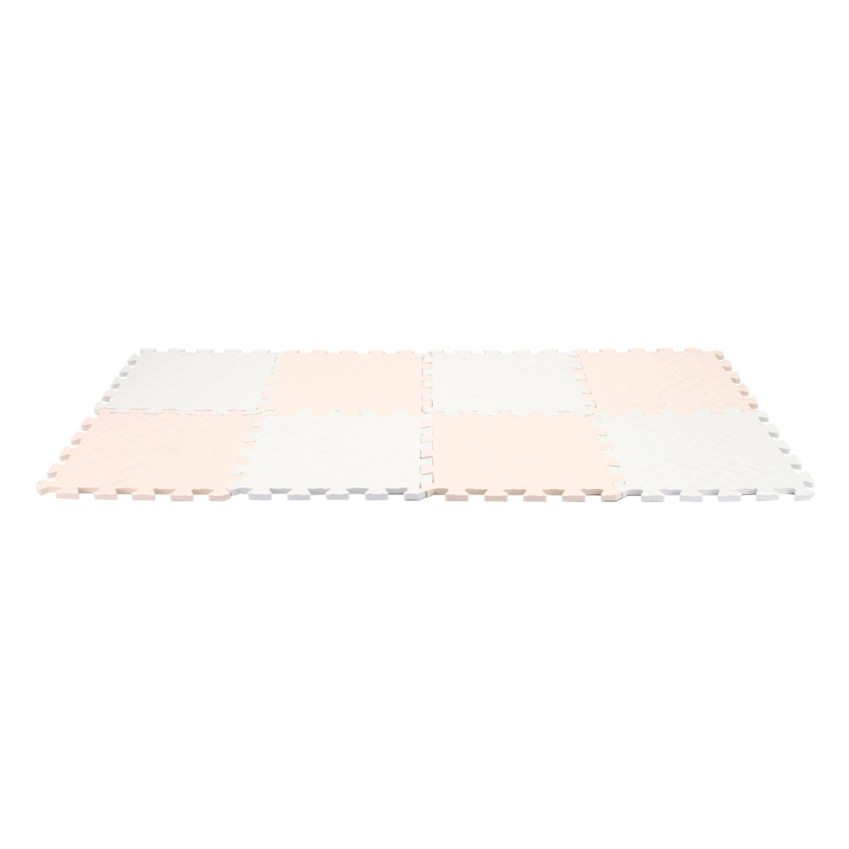 Sunta Puzzle Mat, 8 pcs, Beige/White, 1010G/8--BGE/WHT