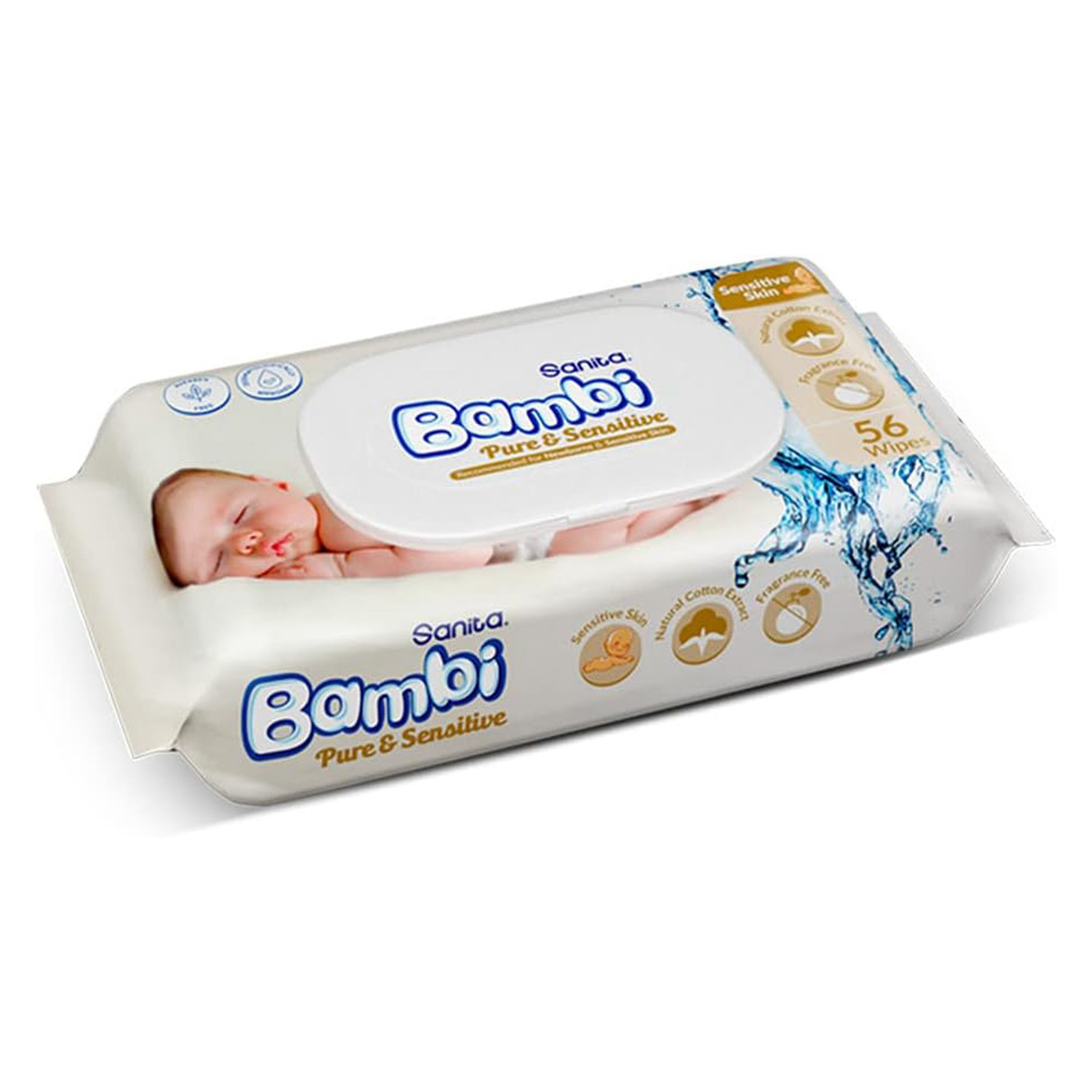 Sanita Pure & Sensitive Bambi Wipes 56 pcs