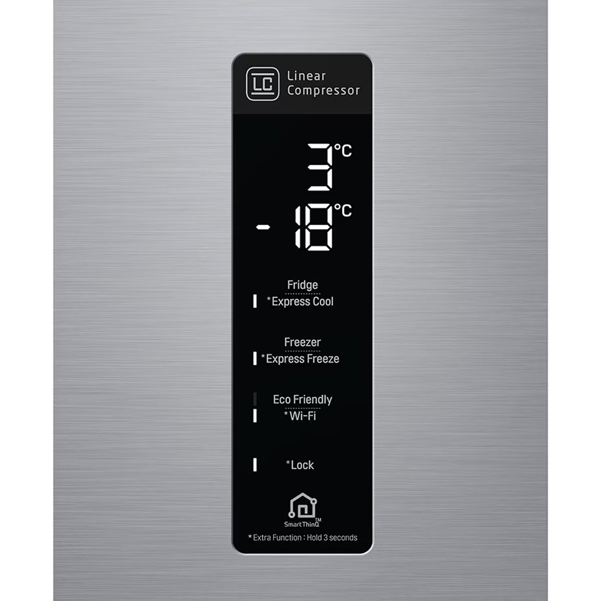 LG Bottom Mount Freezer Refrigerator, 446L, Platinum Silver, GR-F589BLCM