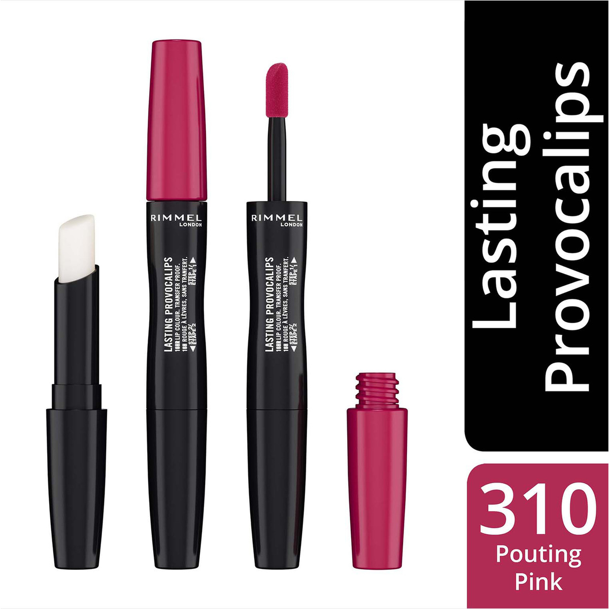 Rimmel London Lasting Provocalips Liquid Lipstick, 310 Pouting Pink, 2.2 ml