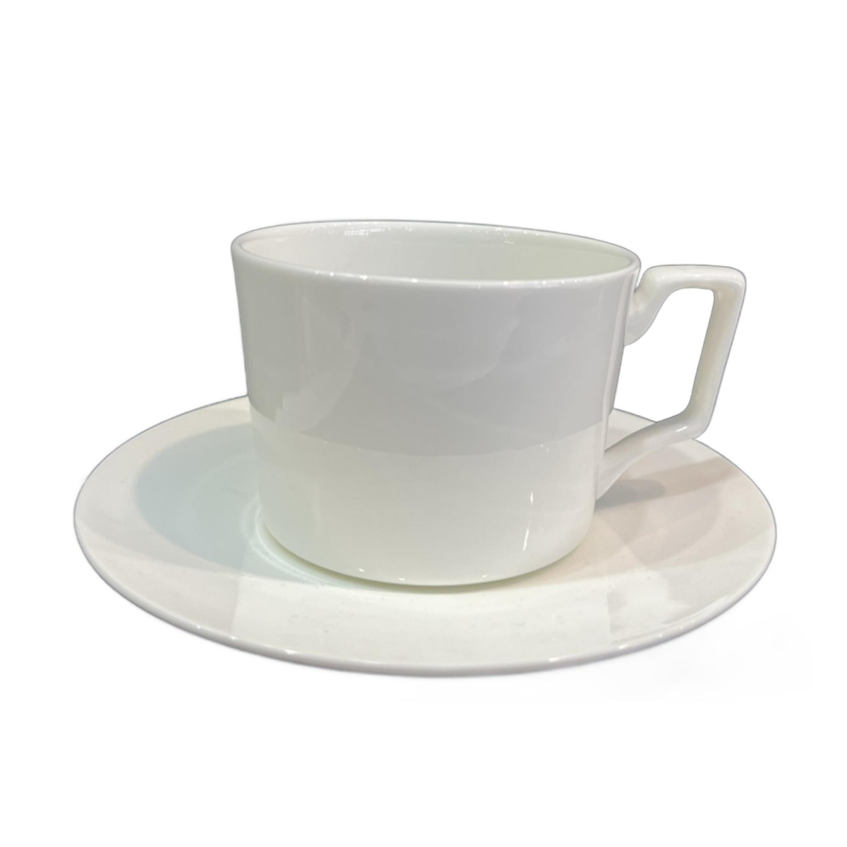 Home Cup & Saucer Set, 12 pcs, 250 cc, Plain White, ST01