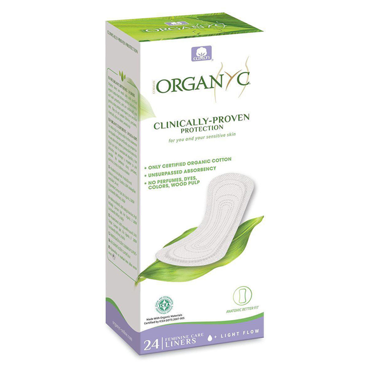 Organyc Light Flow Panty Liners 24 pcs