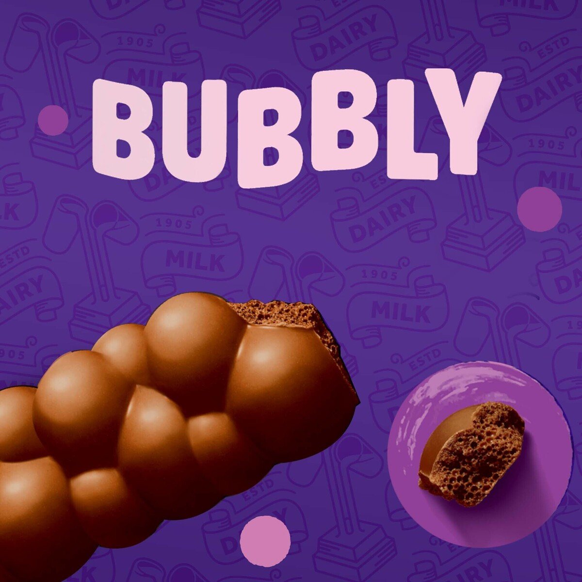 Cadbury Dairy Milk Bubbly Milk Chocolate Sharing Pack 168 g