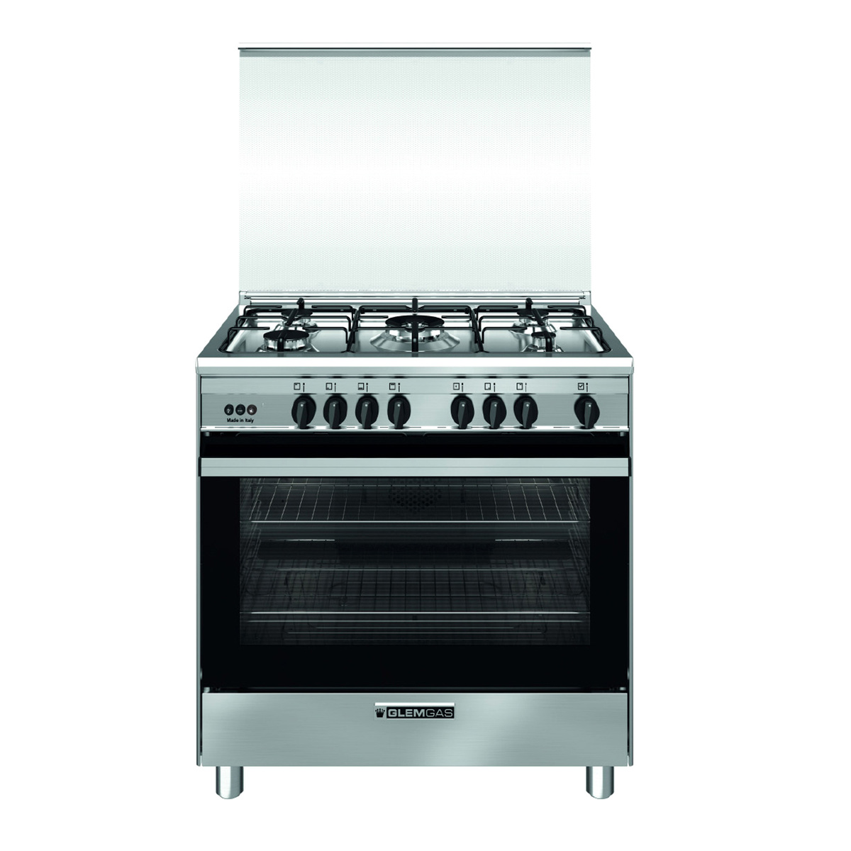 Glemgas Gas Cooking Range, 5 Burners, 90 x 60 cm, Stainless Steel, SE9612GI IGN