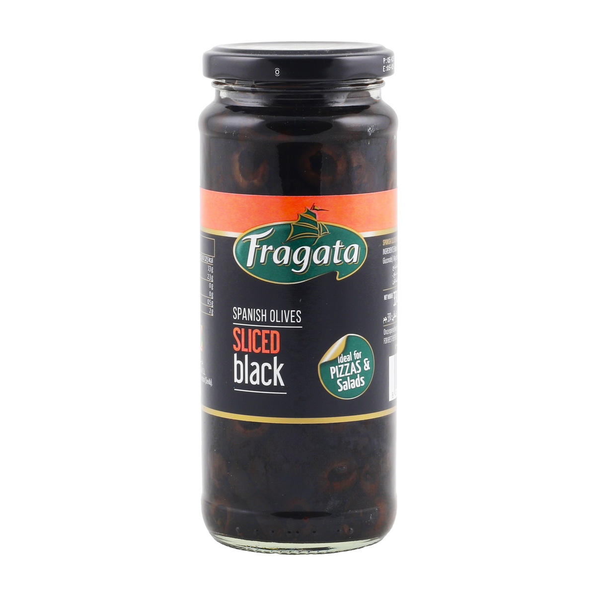 Fragata Spanish Black Olives Sliced 340 g