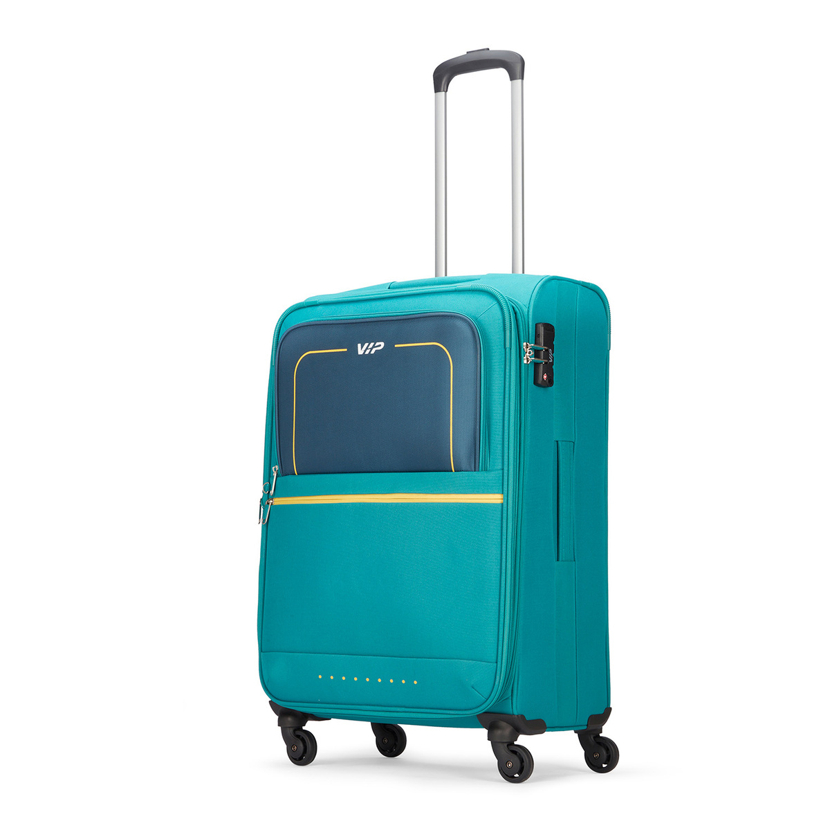 VIP Evolve Plus 4 Wheel Soft Trolley 55cm Teal Blue