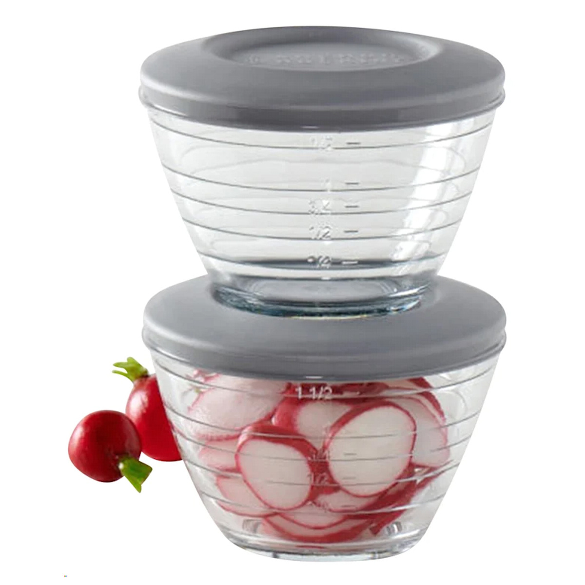 Anchor Hocking Glass Bowl Set 2Pcs with Lid, 472 ml, 14254