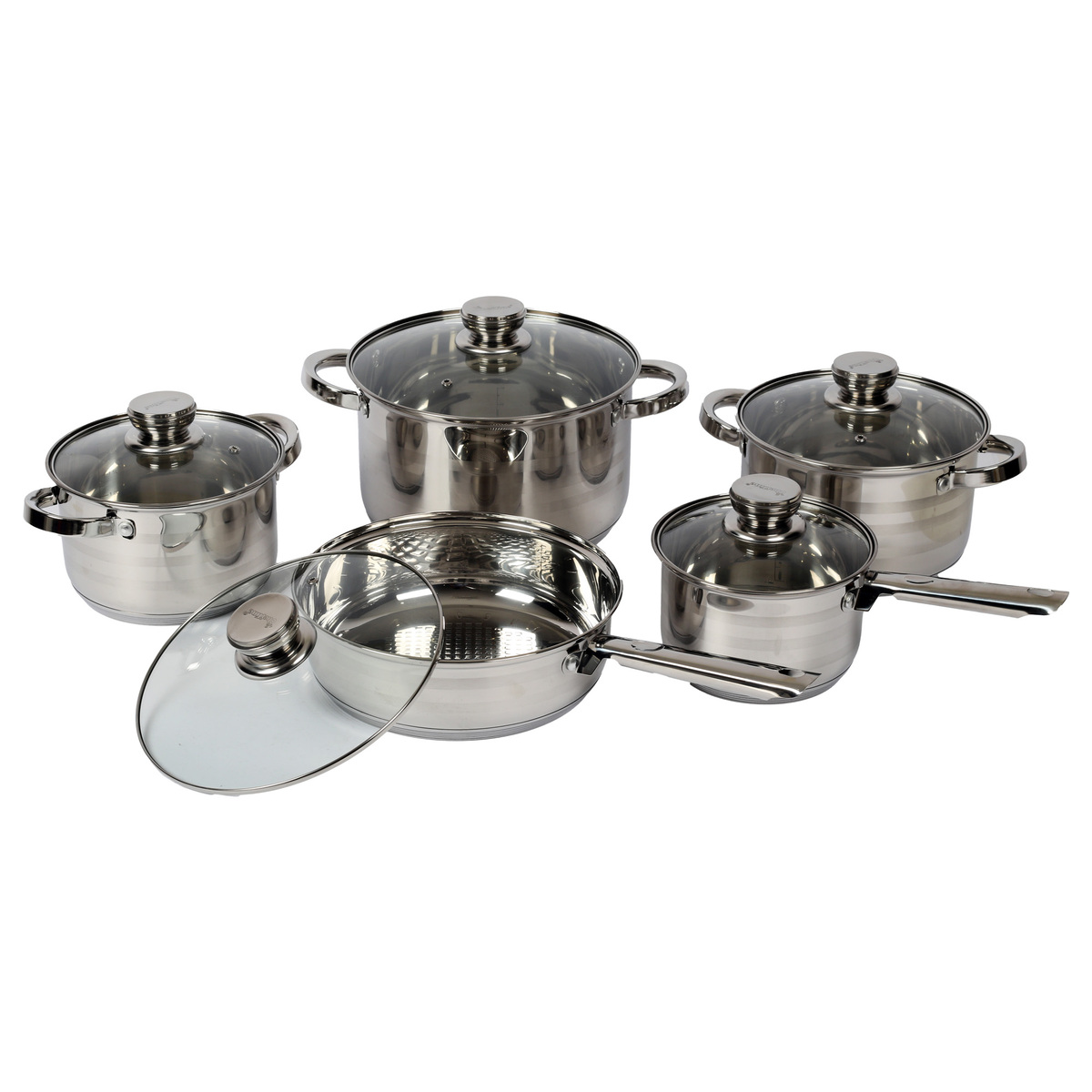 Chefline Stainless Steel Cookware Set 10pcs AS01