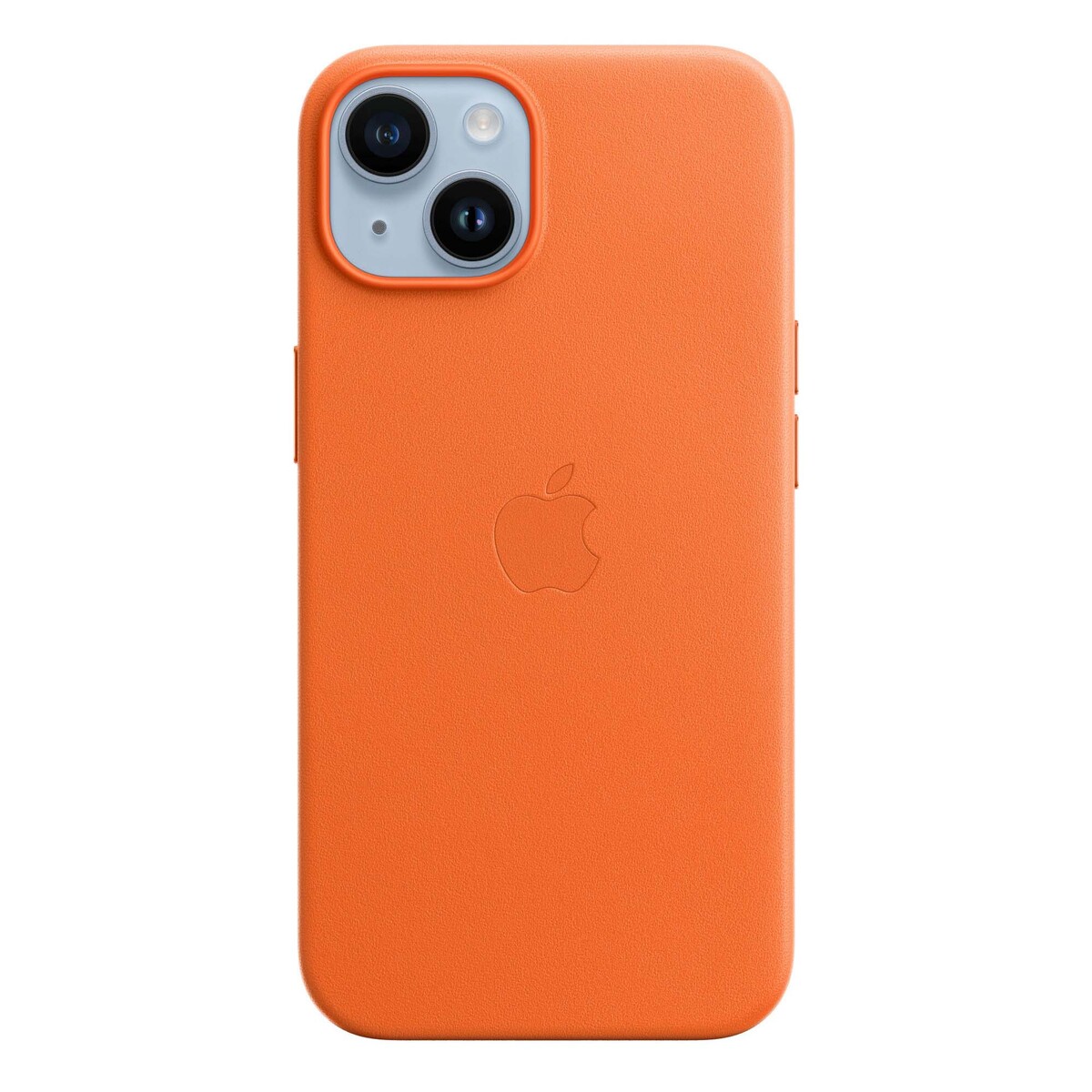 iPhone 14 Leather Case with MagSafe, Orange, MPP83ZE