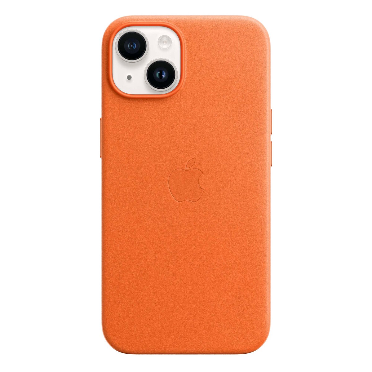 iPhone 14 Leather Case with MagSafe, Orange, MPP83ZE