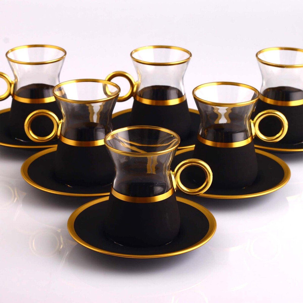 Abka Takimi Istikan & Saucer Set, 12 pcs (6+6), 451-661