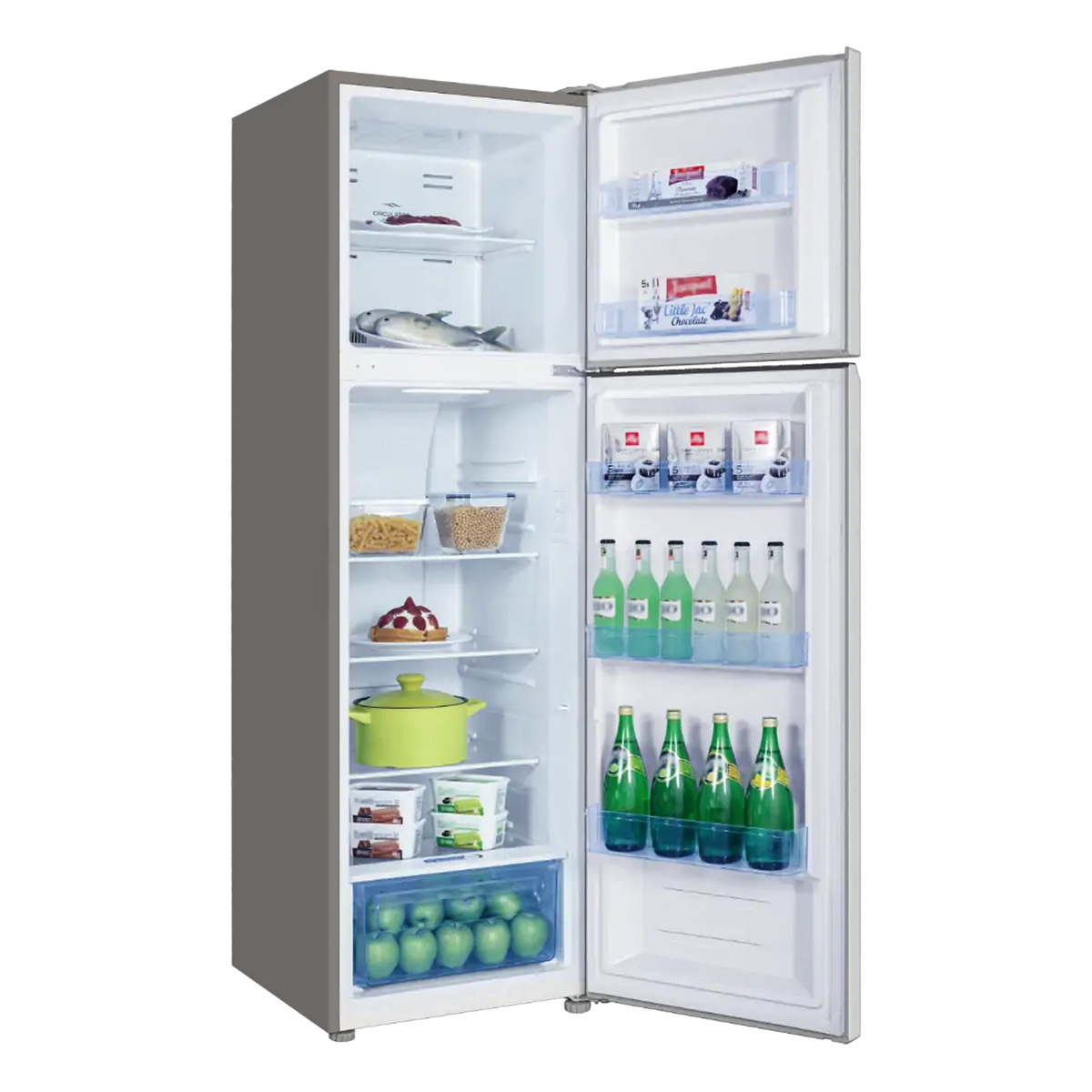 Oryx Double Door Refrigerator, 350 L, Silver, OXRTM-350VR-ECL