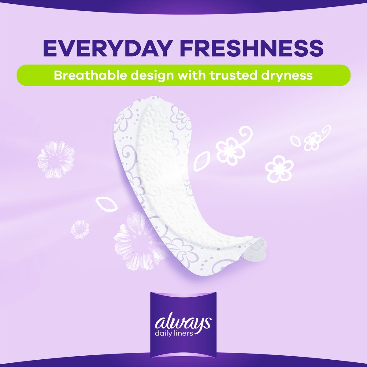 Always Daily Liners Flexistyle Slim Fresh Scent Normal, 60 pcs