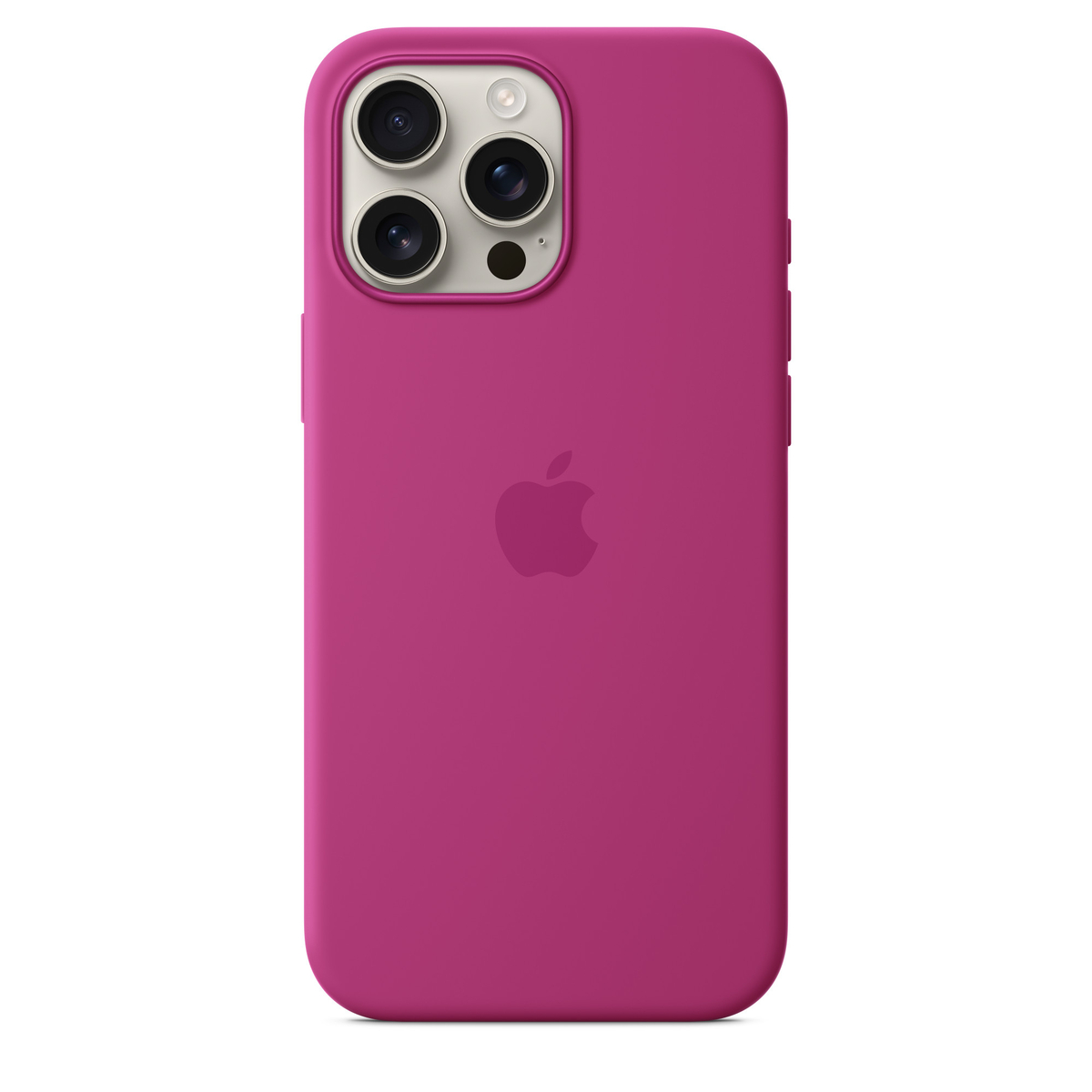 Apple iPhone 16 Pro Max Silicone Case with MagSafe, Fuchsia, MYYX3ZM/A